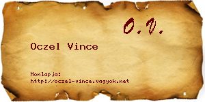 Oczel Vince névjegykártya